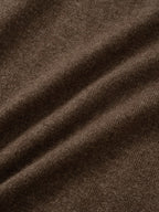 Layered Wool Round Knit (Brown-Ivory)