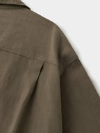Double Pocket Slub Shirts (Brown)