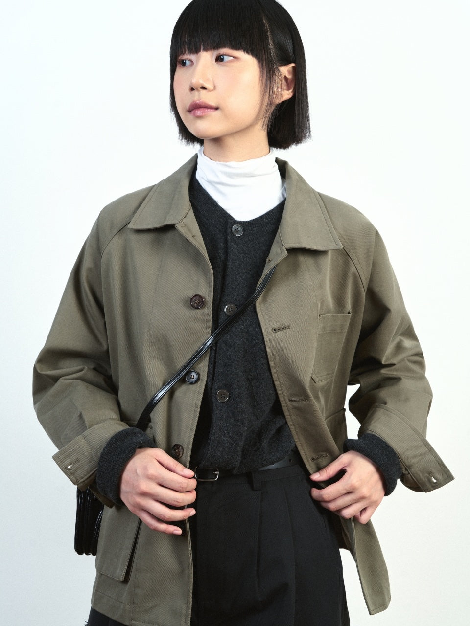 Light Wholegarments Cardigan (Charcoal)