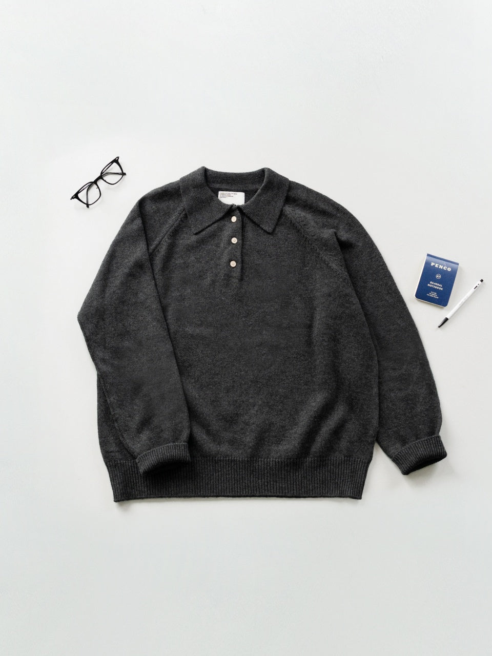 Yak Wool Collar Knit (Charcoal)