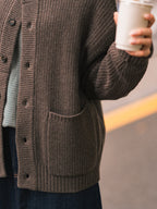 Daily Fine Wool Cardigan (Charcoal)