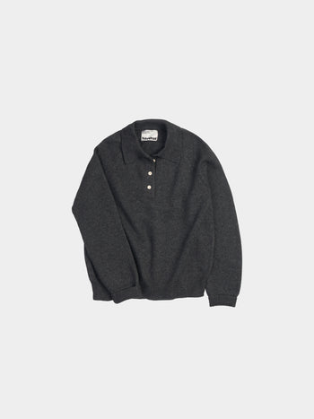 Yak Wool Collar Knit (Charcoal)