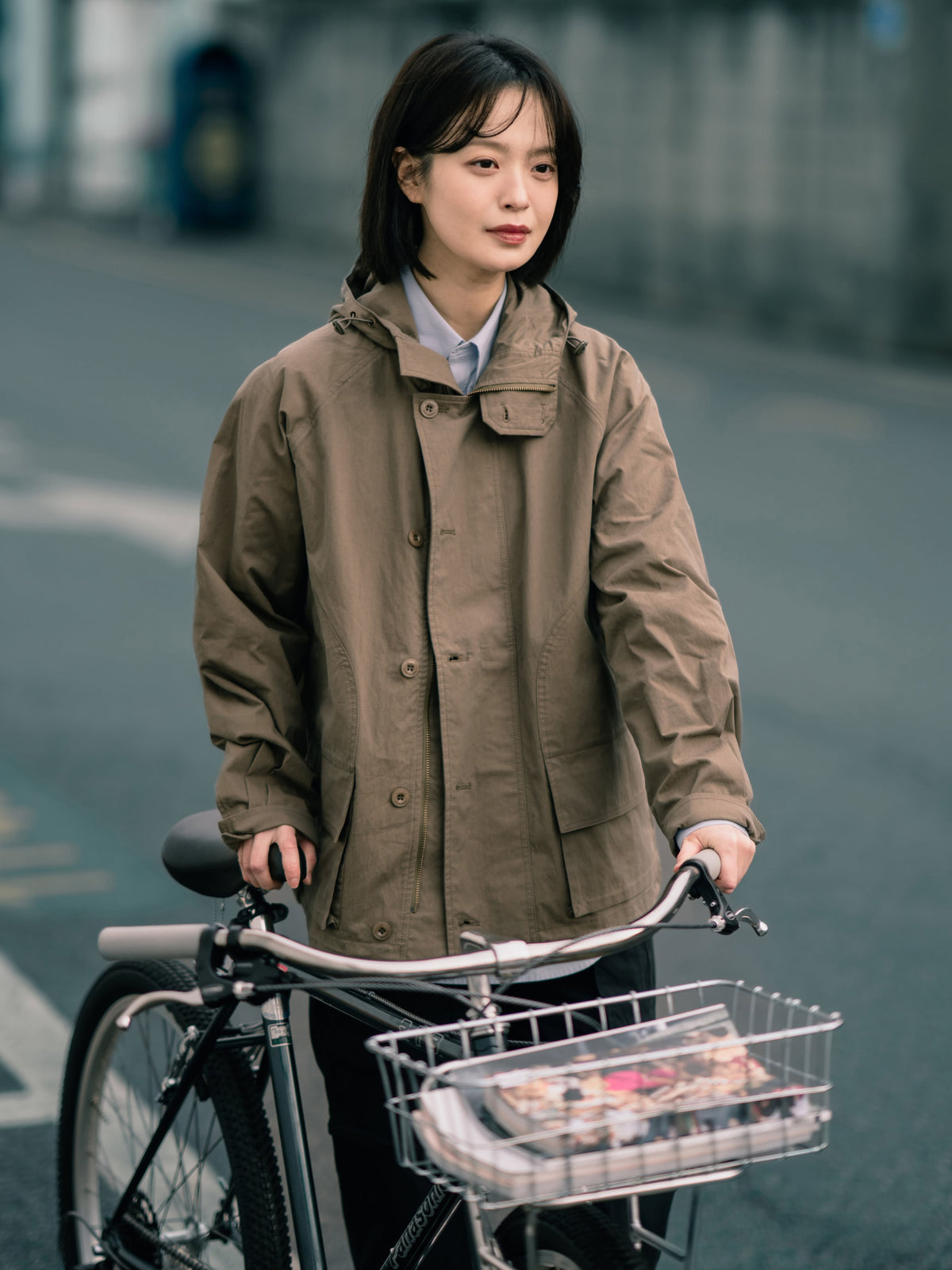 City Commuter Check Wind Jacket (Check Black)