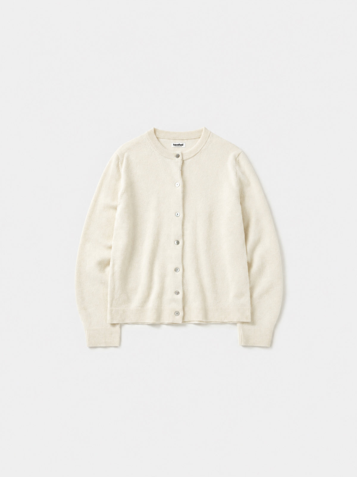 Soft Wool Round Cardigan (Cream)