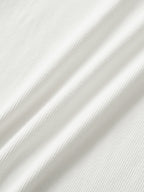 Henley Neck Long Sleeve T-Shirt (White)