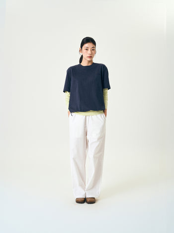 Relaxed Half String Tee (Navy)