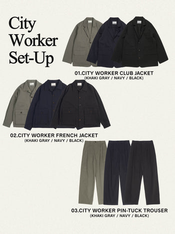 25ss City Worker Club Jacket - Navy | A3 (XL)