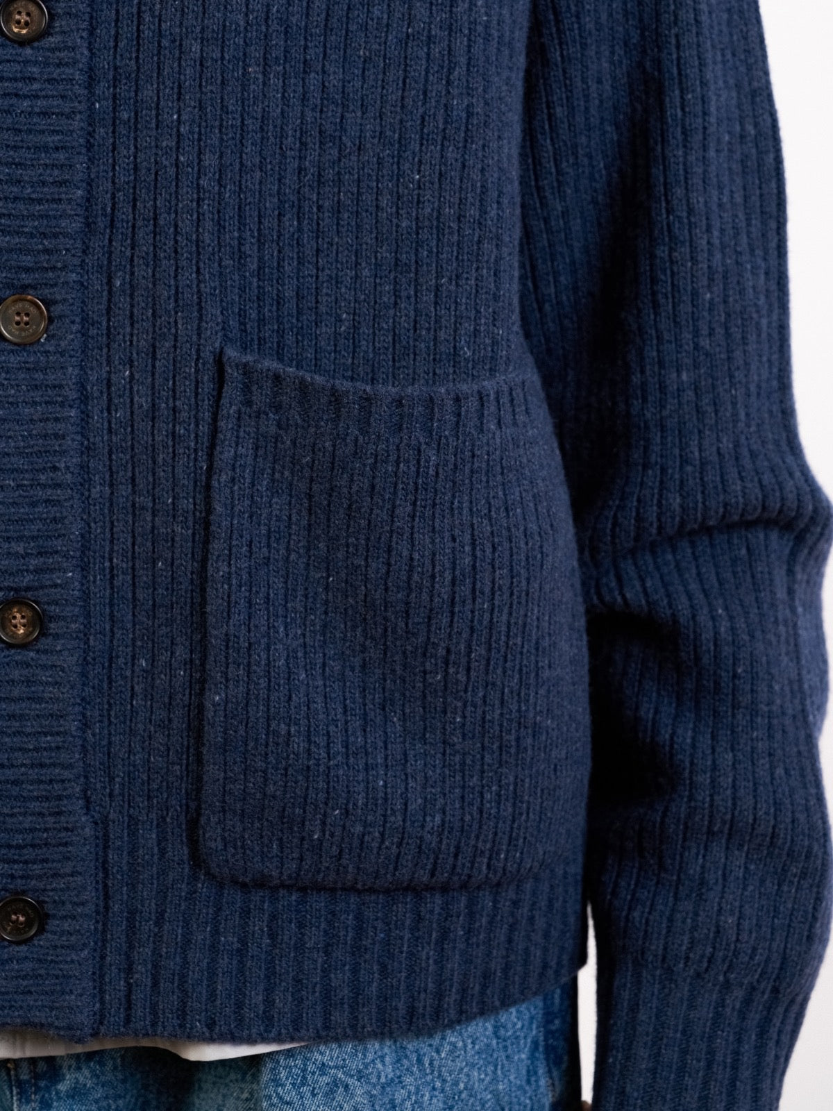 Daily Fine Wool Cardigan (Navy)