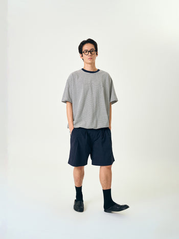 Relaxed Half Stripe String Tee (Stripe White)