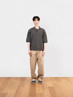 Airy Cotton Collar Knit (Charcoal)