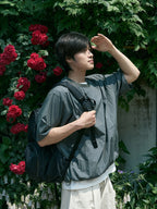 Pocket Volume String Half Tee (Charcoal)