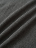 Airy Cotton Collar Knit (Charcoal)