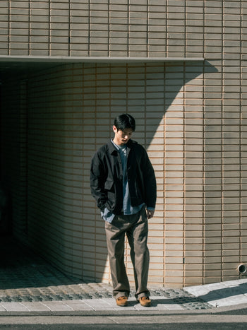 City Worker Pin-tuck Trouser (Blue Gray)