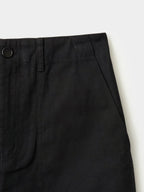 Herringbone Twill Fatigue Skirt (Black)
