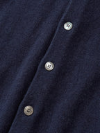 Daily Wool Collar Cardigan (Navy)