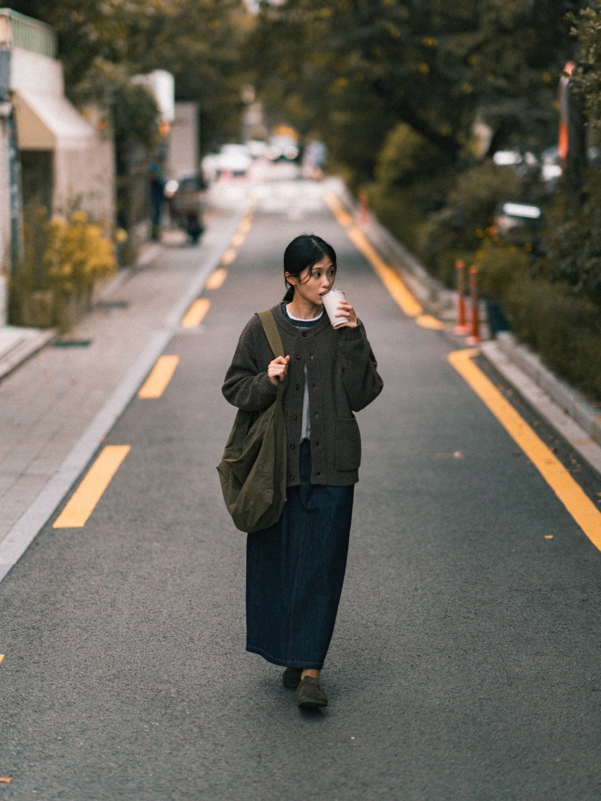 Daily Fine Wool Cardigan (Navy)