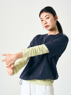 Relaxed Half String Tee (Navy)