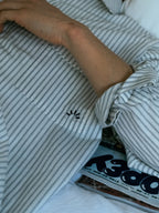 Everyday Pocket Stripe Shirts (White)