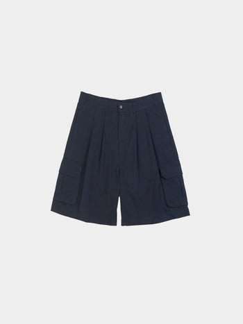 Utility Pin-tuck Cargo Shorts (Navy)