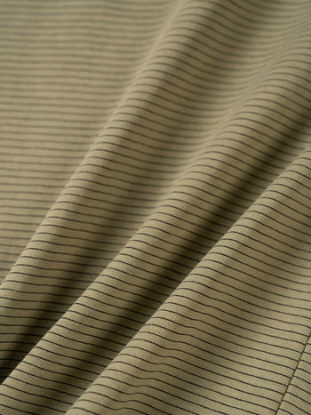 U-neck Sleeveless Top (Stripe Olive)