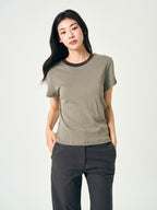 Classic Stripe Tee (Brown)