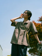 City Summer Light Half Shirts (Brown)