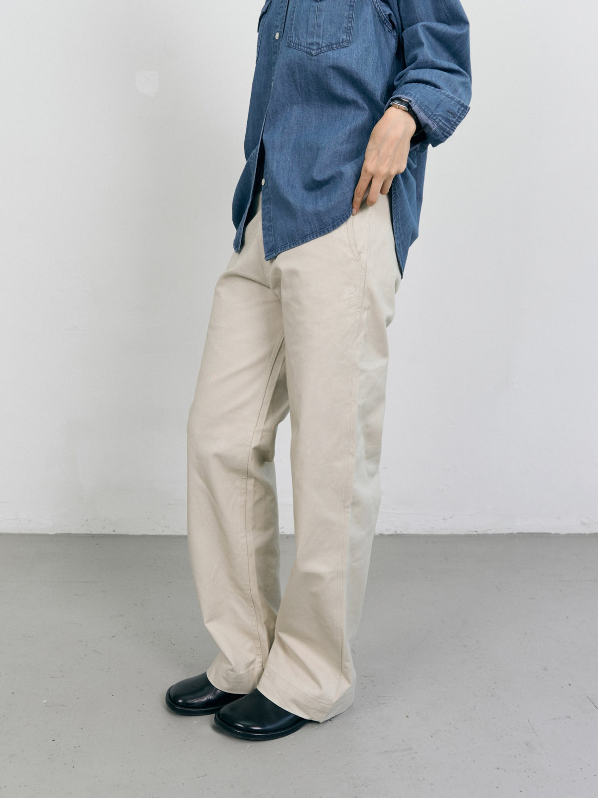 Double Pocket Denim Shirts (Denim Blue)