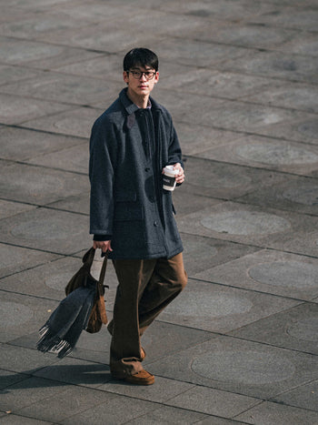 City Wool Half Coat (Navy)