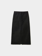 Herringbone Twill Fatigue Skirt (Black)