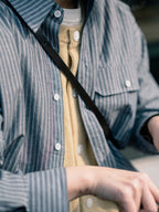 Everyday Pocket Stripe Shirts (Blue Gray)