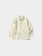 Twill Cotton Chore Jacket (Ecru)