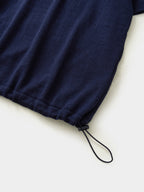 Airy Cotton Collar Knit (Navy)