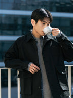 Everyday Pocket Stripe Shirts (Blue Gray)