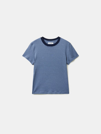 Classic Stripe Tee (Light Blue)