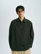 Classic Check Western Shirts (Olive Green)