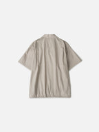 Open Collar Check Shirts (Beige)