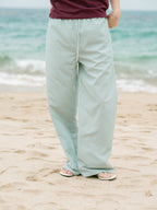 Easy Stripe Banding Pants (Stripe Olive)