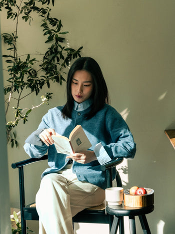 Light Wholegarments Cardigan (Navy)