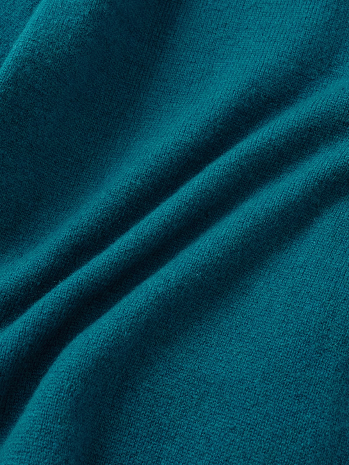 Soft Wool Round Cardigan (Blue Green)