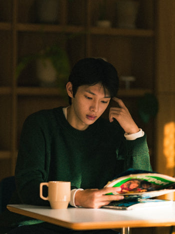 Yak Wool Crewneck Sweater (Navy)