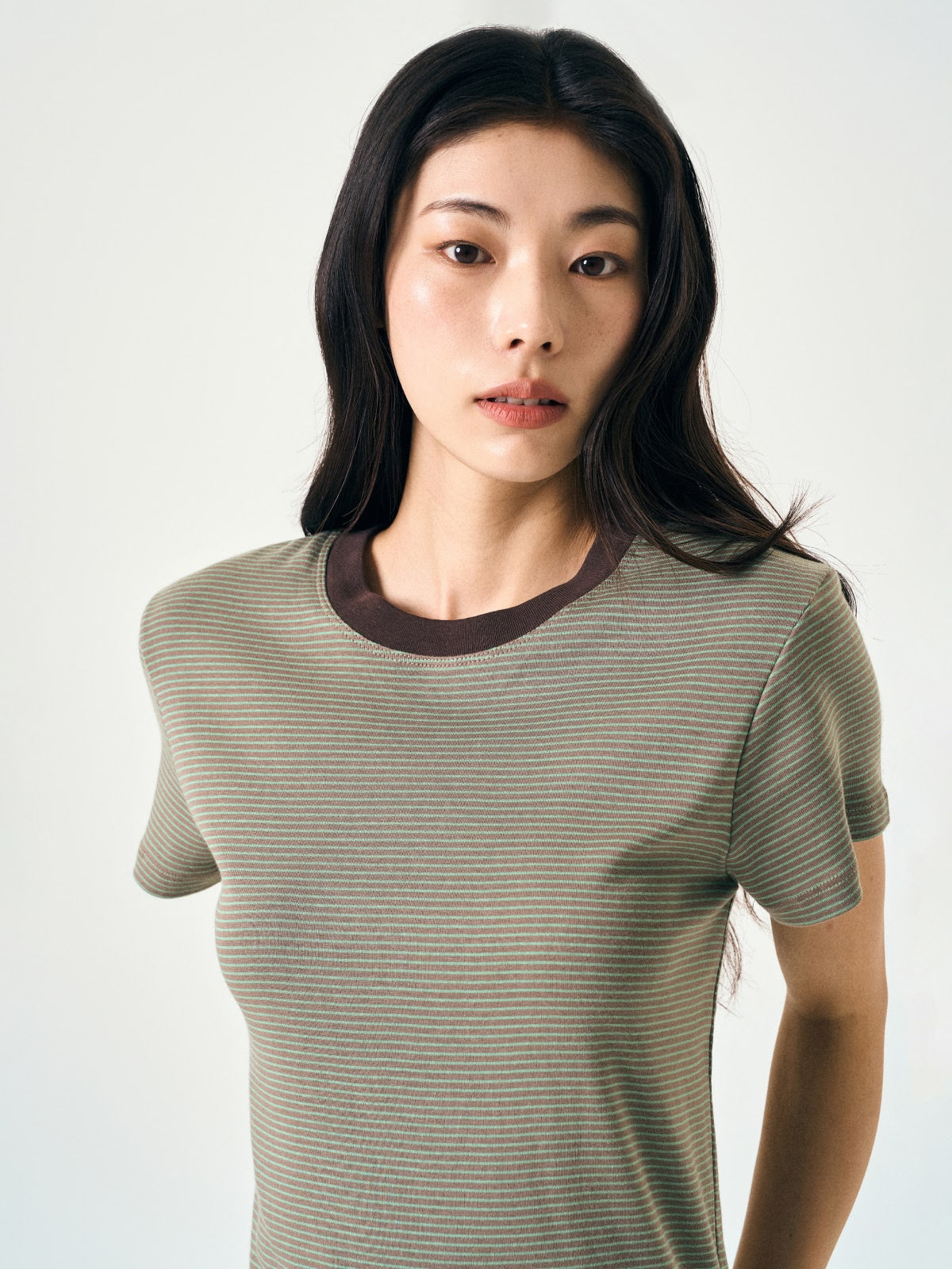 Classic Stripe Tee (Brown)