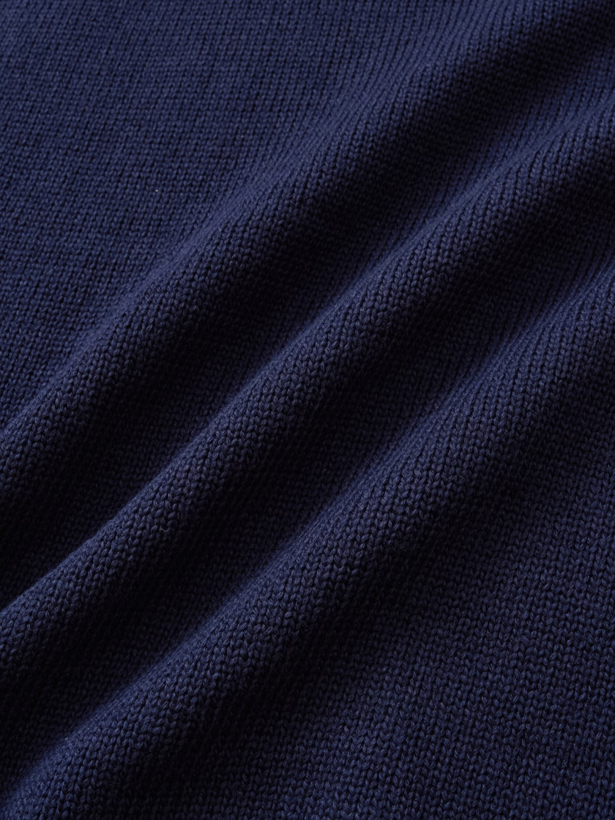 Airy Cotton Collar Knit (Navy)