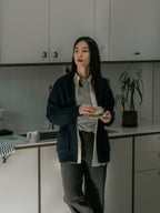 2way Zip-up Cardigan (Blue Green)