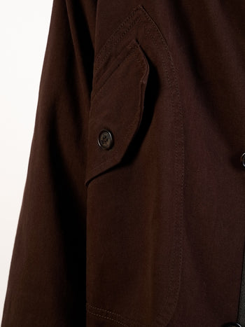Washed Pocket Utility Jacket (Brown)