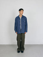 Twill Cotton Chore Jacket (Blue)