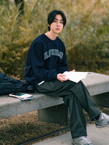 Classic Slab Logo Sweatshirts (Navy)