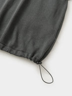 Airy Cotton Collar Knit (Charcoal)