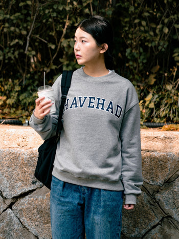 Classic Slab Logo Sweatshirts (Melange Gray)
