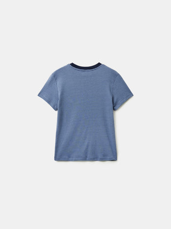 Classic Stripe Tee (Light Blue)
