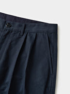 Everyday Pin-tuck Chino Pants (Navy)